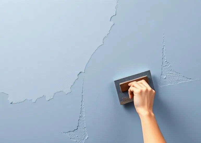 Application d'un enduit décoratif à la lisseuse sur un mur